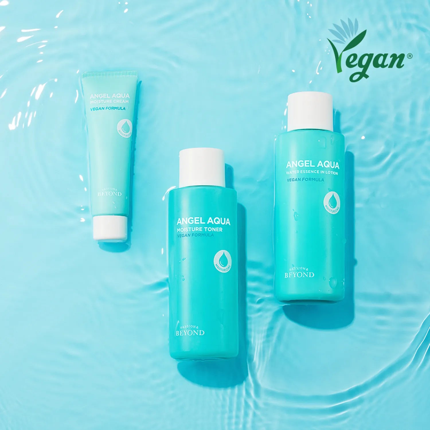 Beyond Angel Aqua Moisture Toner + Essence In Lotion Set (Vegan)