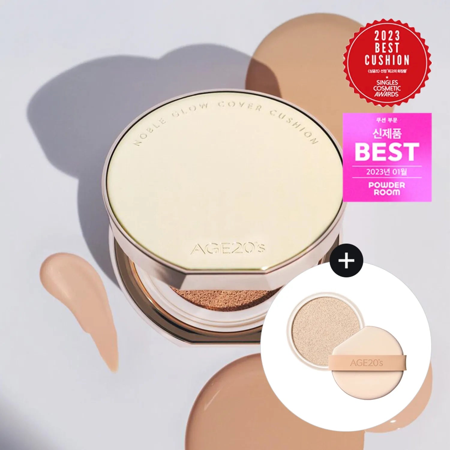 AGE 20&rsquo;s Noble Glow Cover Cushion (Main Product + Refill)