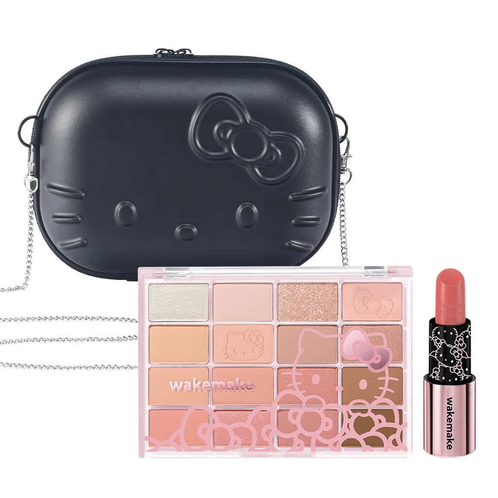 [HELLO KITTY] WAKEMAKE Lip & Eye Kit (Warm Tone / Cool Tone)