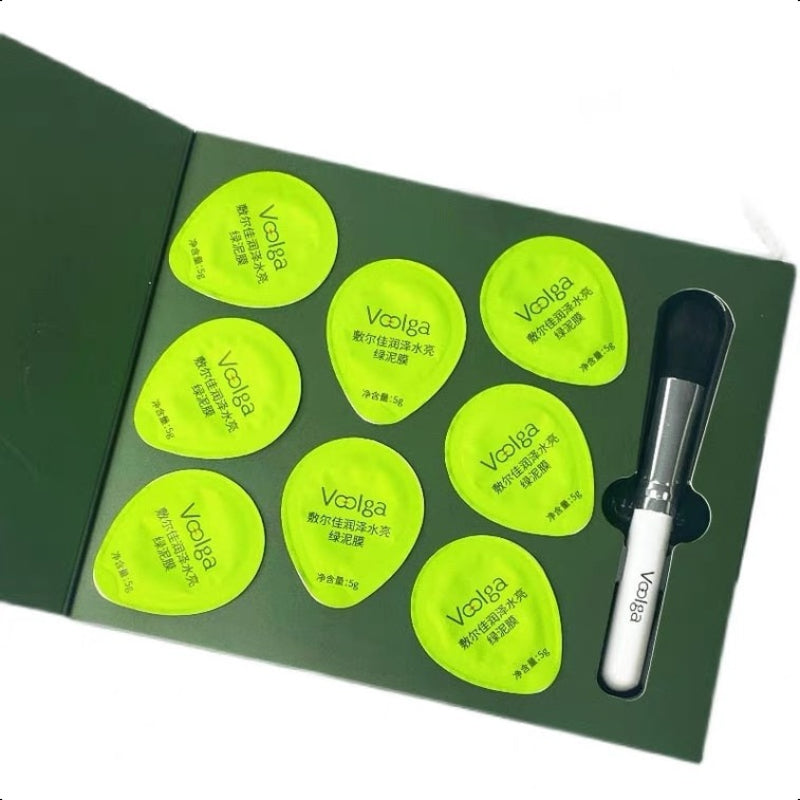 FUERJIA GLOSSY AND WATER SENSE GREEN MUD MASK 5g*8