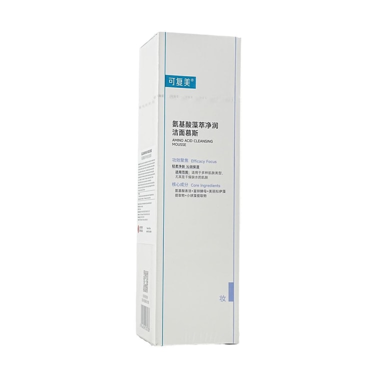 KOMFYMED可复美 吨吨洁面慕斯 氨基酸藻萃净润洁面慕斯 清洁保湿清爽男女士洁面乳 150ml*1btl 洗卸润养四合一