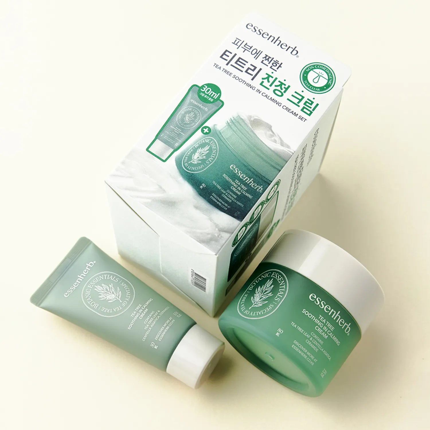 essenHERB Tea Tree Soothing In Calming Cream 80ml Set (+Cream 30ml)