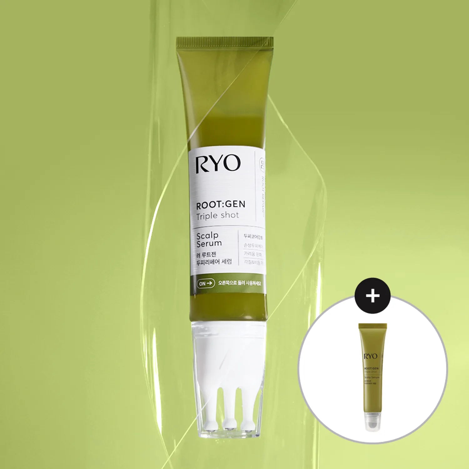 Ryo Root:Gen Triple Shot Scalp Serum 60ml Set (+Serum 15ml)