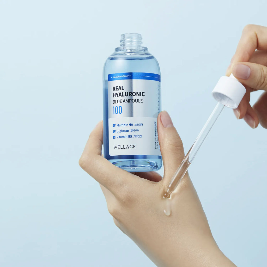 WELLAGE Real Hyaluronic Blue 100 Ampoule 75mL 1+1 Special Set