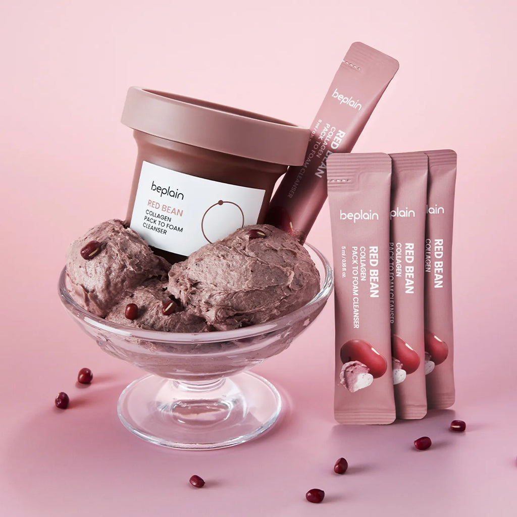 beplain Red Bean Collagen Pack To Foam Cleanser 100ml Set (+5ml*4ea)