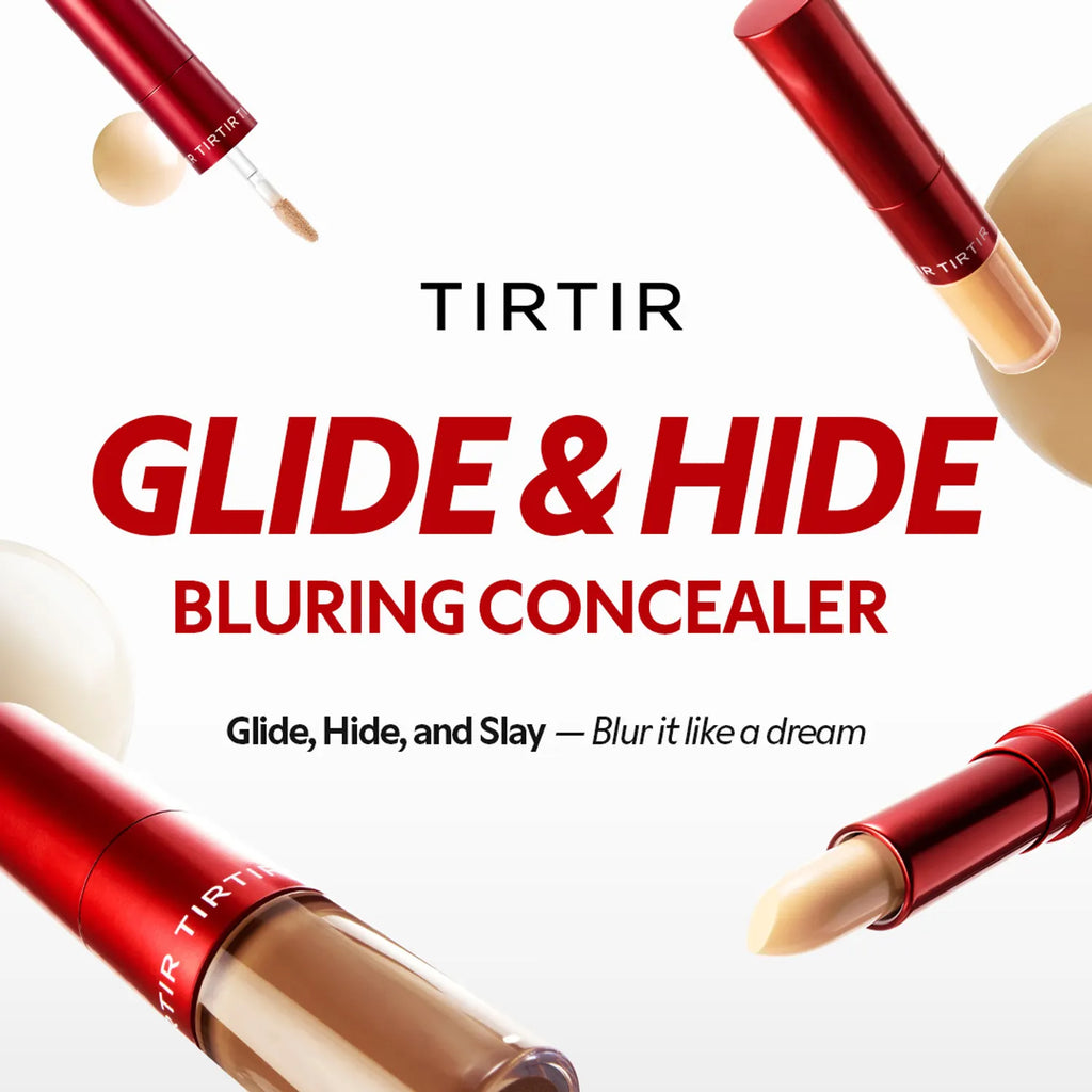 [20 colors] TIRTIR GLIDE & HIDE BLURRING CONCEALER (Liquid 4g + Stick 4g)
