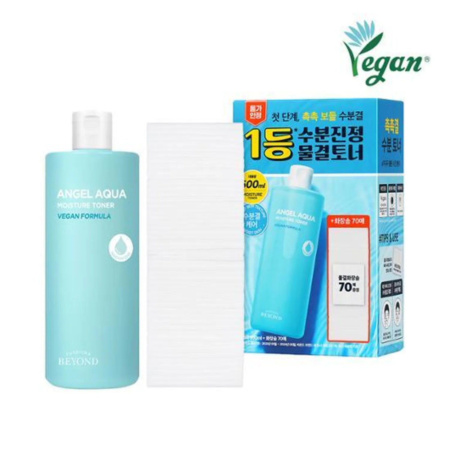 BEYOND Angel Aqua Moisture Toner 500ml Set (+Cotton Pad 70P)