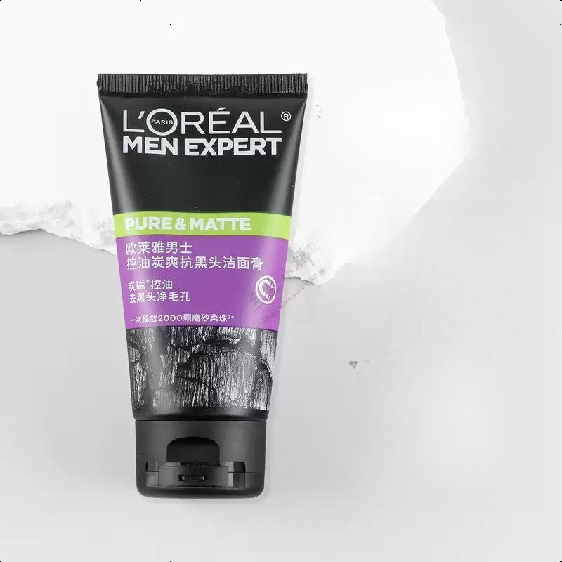 L'OREAL Men Expert Pure Charcoal Detox Face Wash 100ml (Purple )