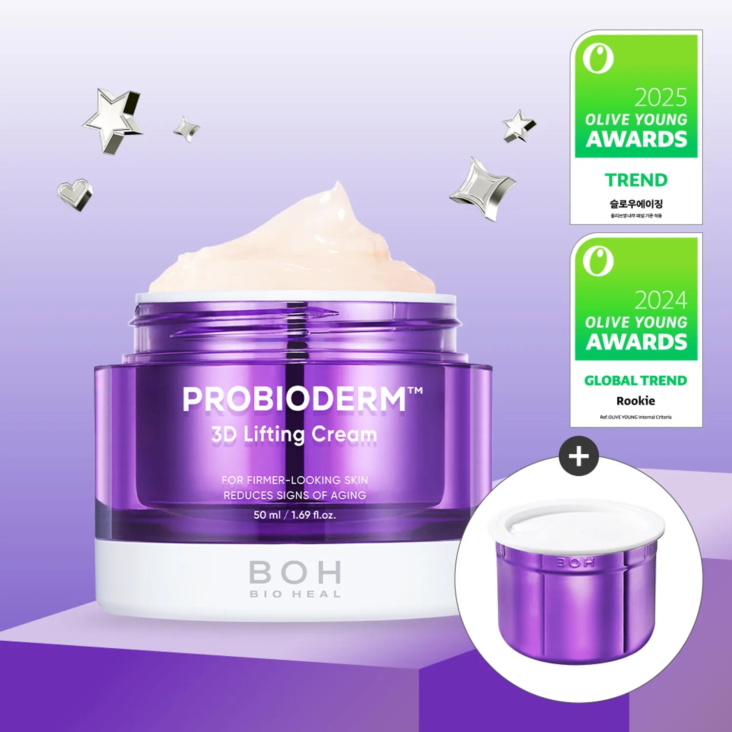 BIOHEAL BOH Probioderm 3D Lifting Cream 50ml Refill Set (+Lifting Band 5ea)
