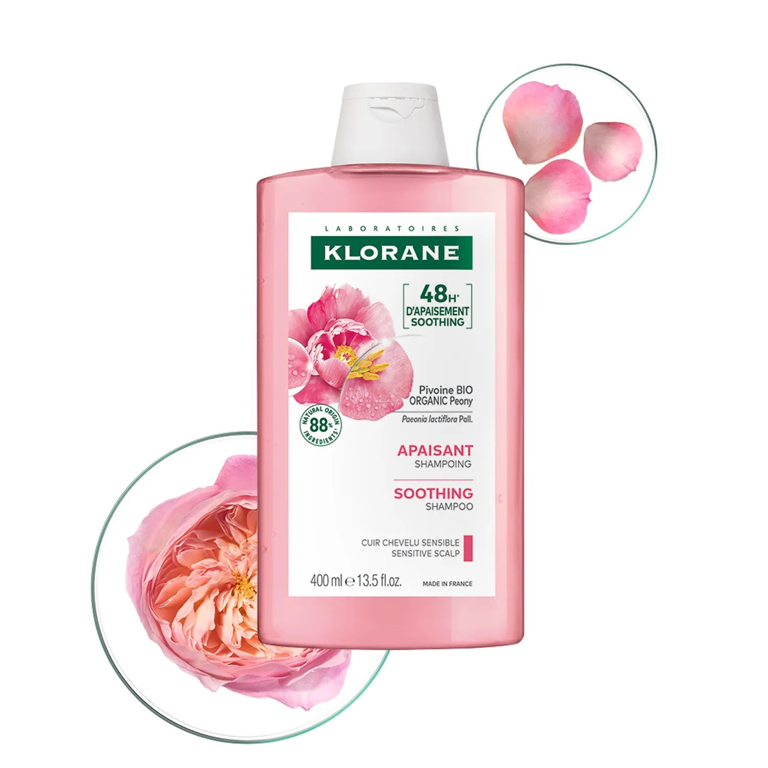KLORANE Soothing Sensitive Scalp Shampoo with Peony 400mL (NEW)