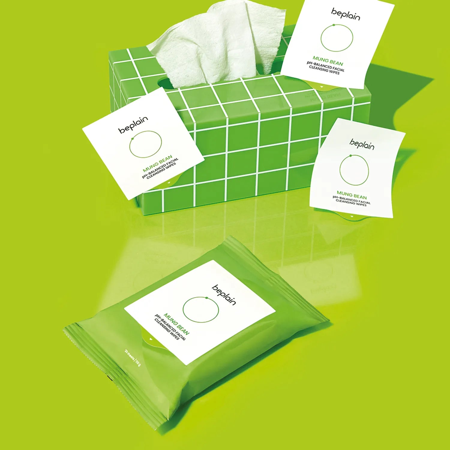 beplain Greenful pH-Balanced Facial Cleansing Wipes 20 Sheets