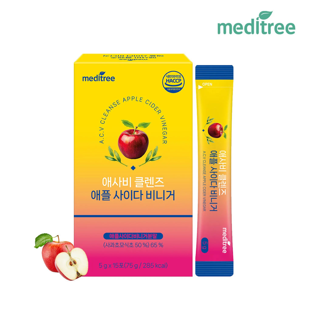 MEDITREE A.C.V Cleanse Apple Cider Vinegar 15 Sticks (1 Box)