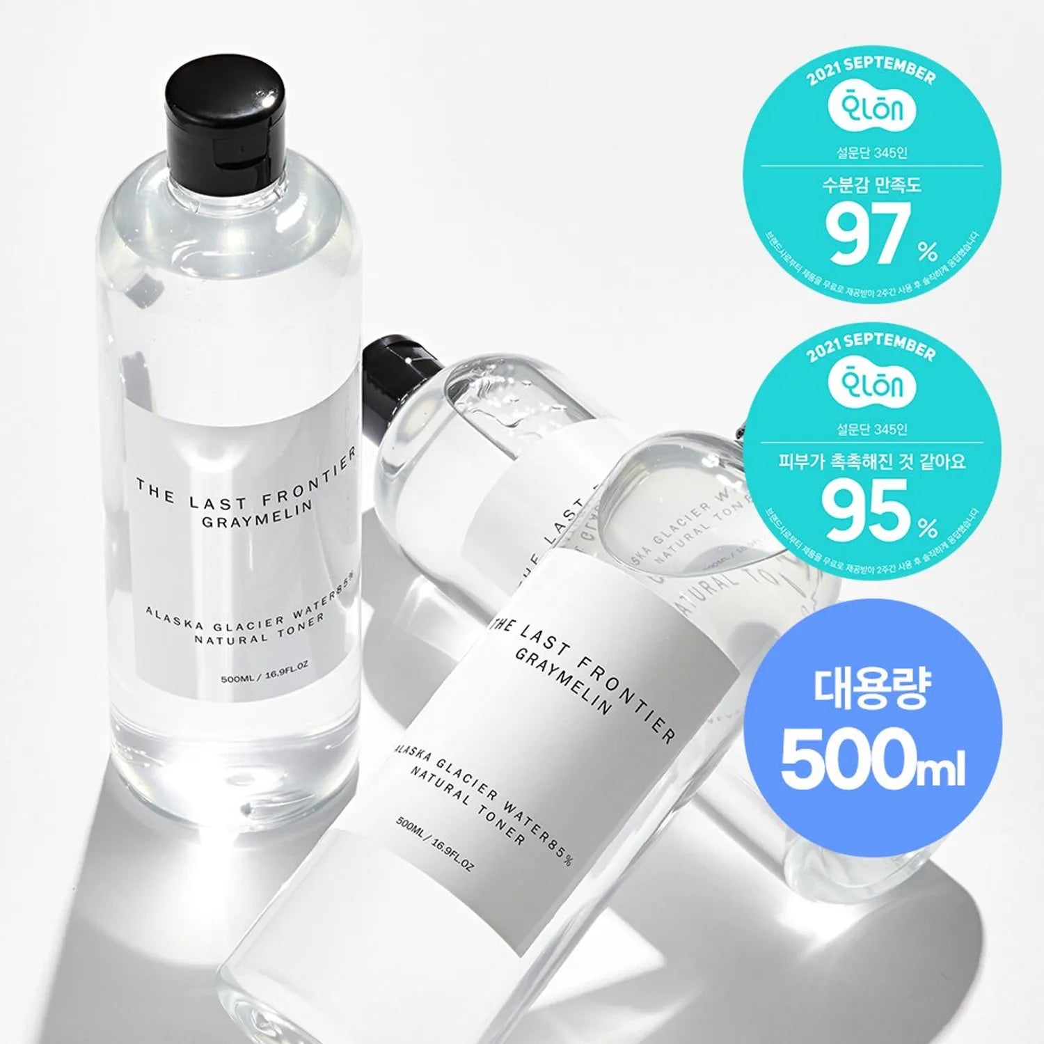 GRAYMELIN Alaska Galcier Water 85% Natural Toner 500mL