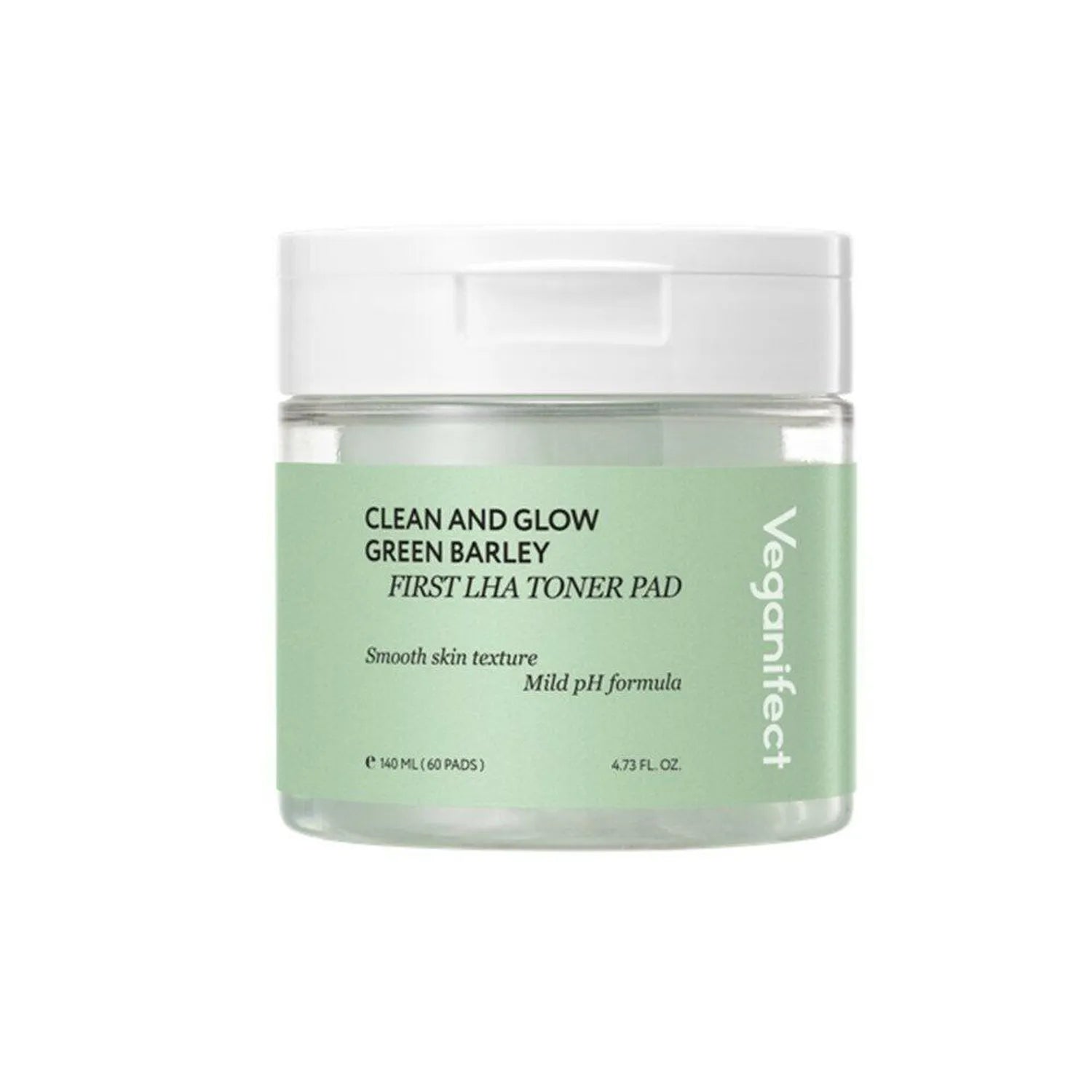 veganifect. Clean & Glow Green Barley First LHA Toner Pad 60P