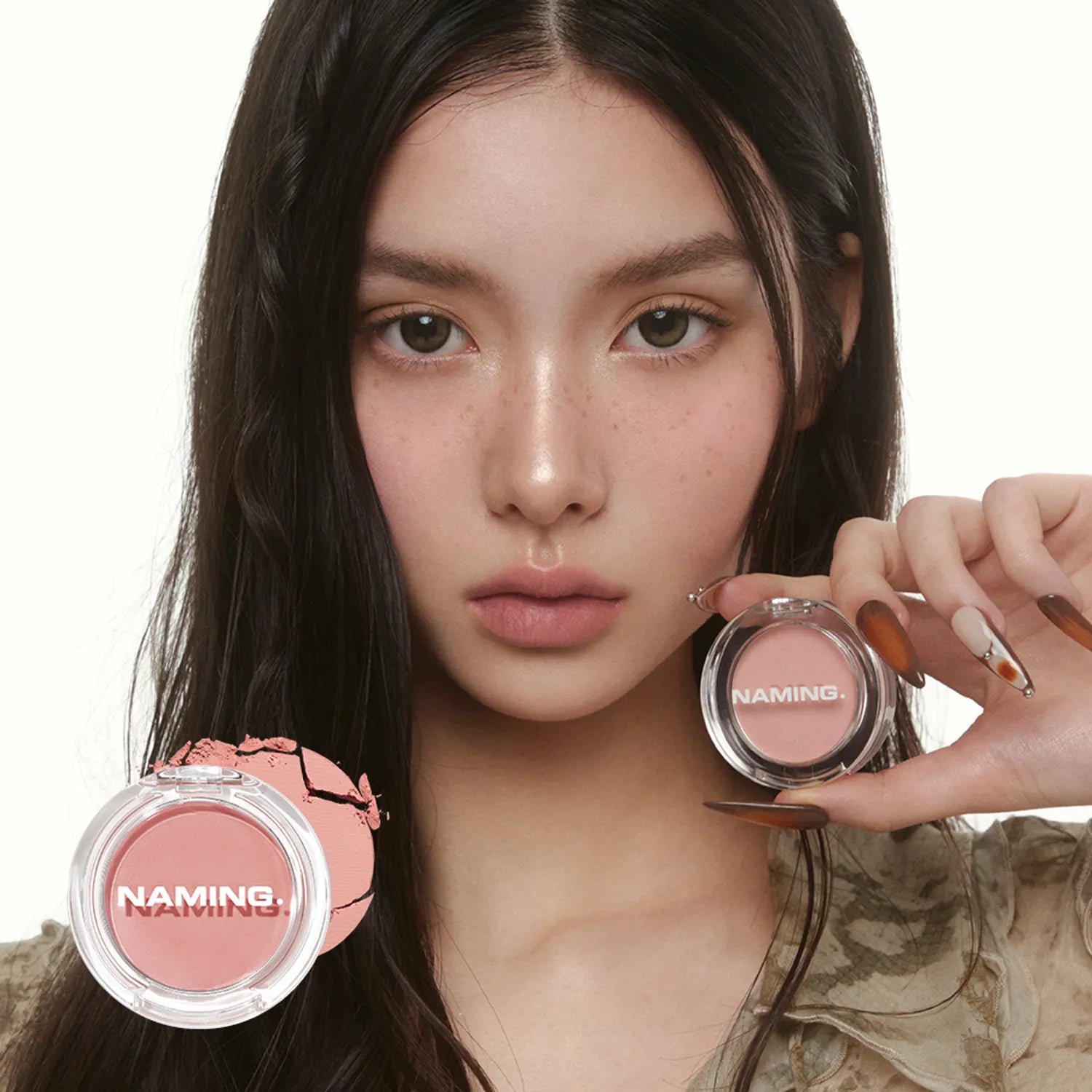 NAMING. Fluffy Powder Blush (Set/Single) (21 Colors)