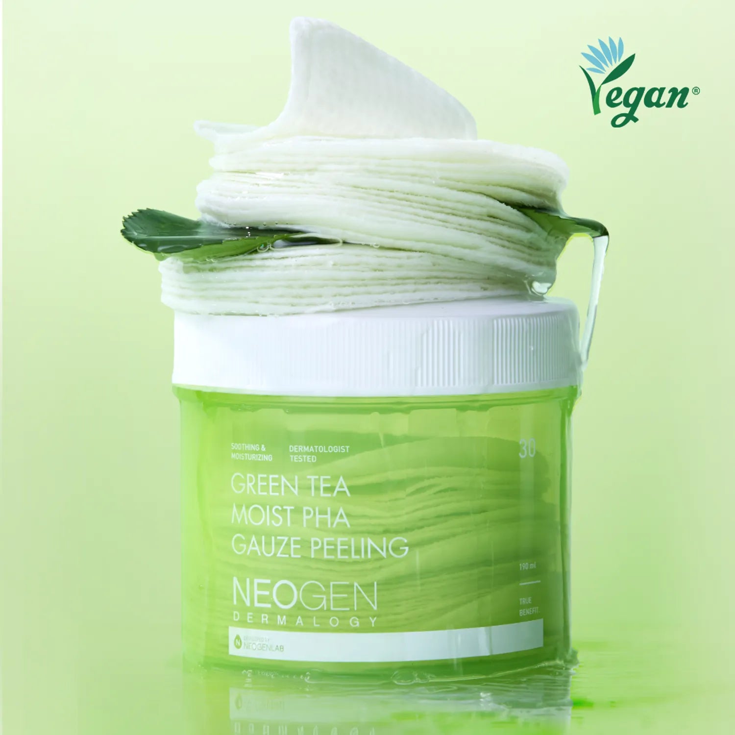Neogen Dermalogy Green Tea Moist PHA Gauze Peeling 30 Sheets