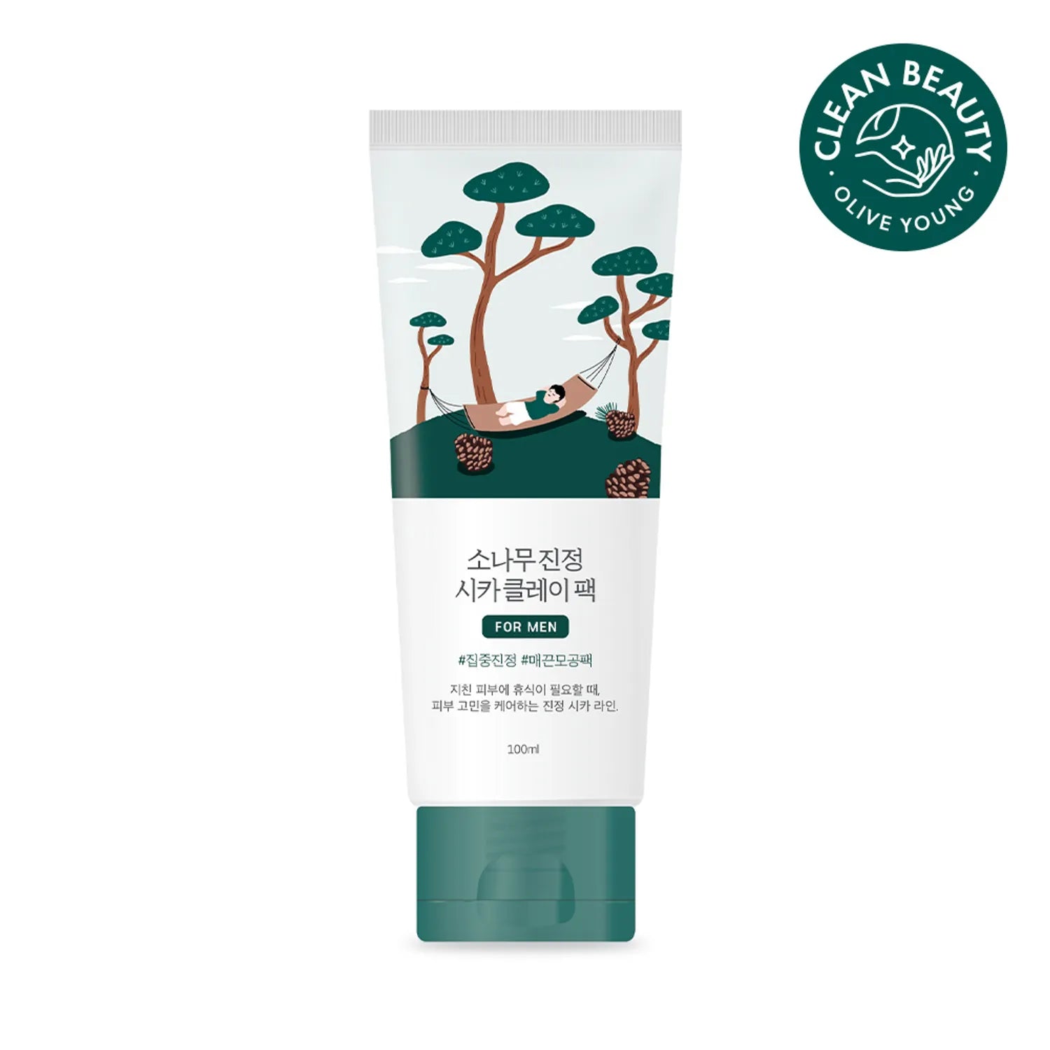 ROUND LAB For Men Pine Calming Cica Clay Pack 100ml