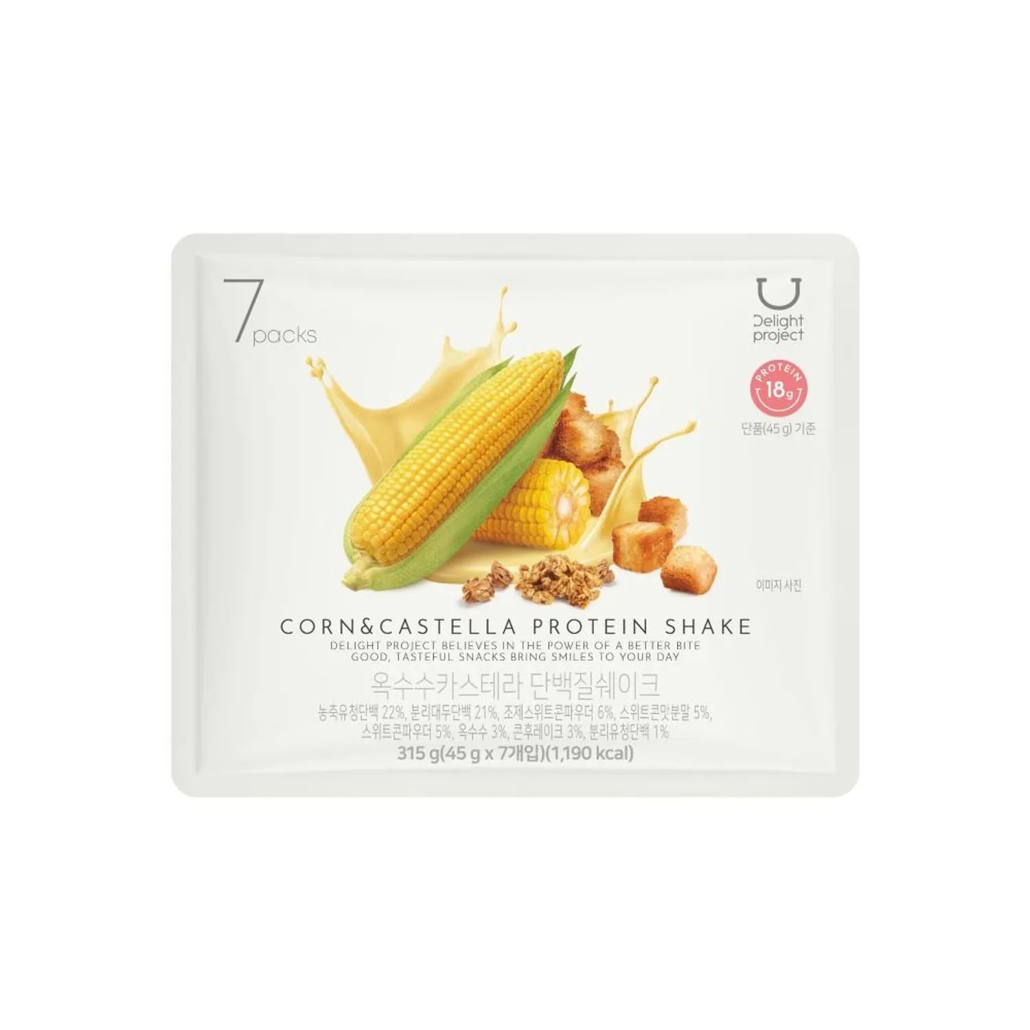 Delight project Corn & Castella Protein Shake 7ea