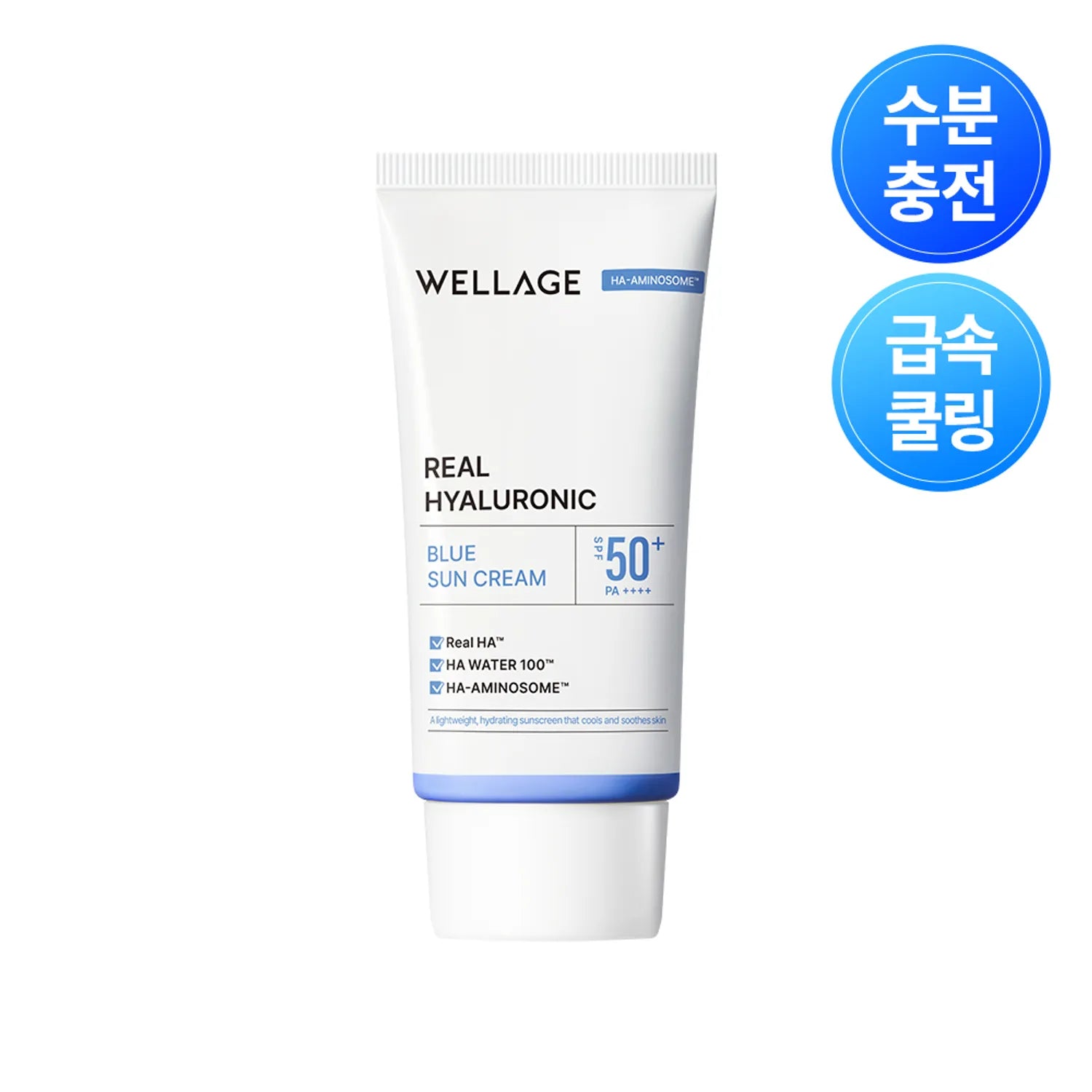 WELLAGE Real Hyaluronic Blue Sun Cream 50ml