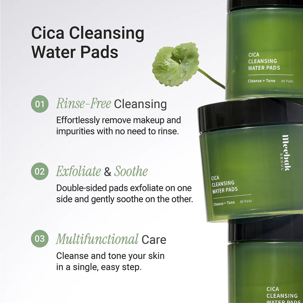 Meebak Cica Cleansing Water Pads 80P