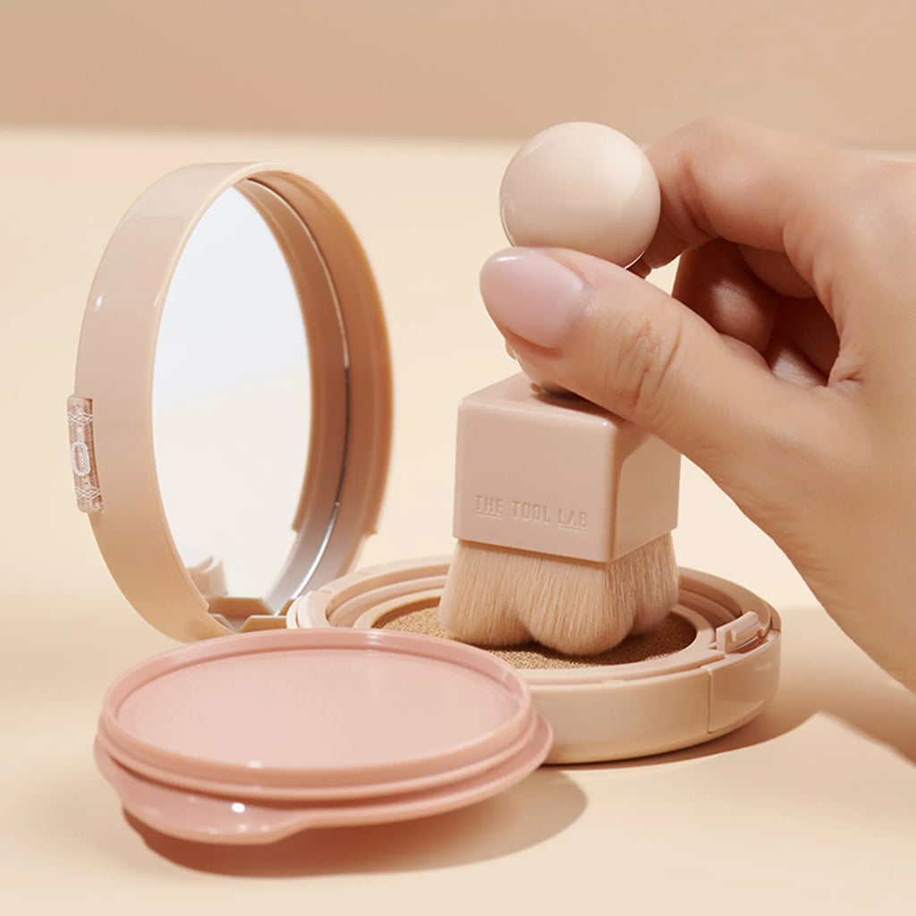 THE TOOL LAB Stamp Skin Fit Cushion #Glow [BRUSH SET]