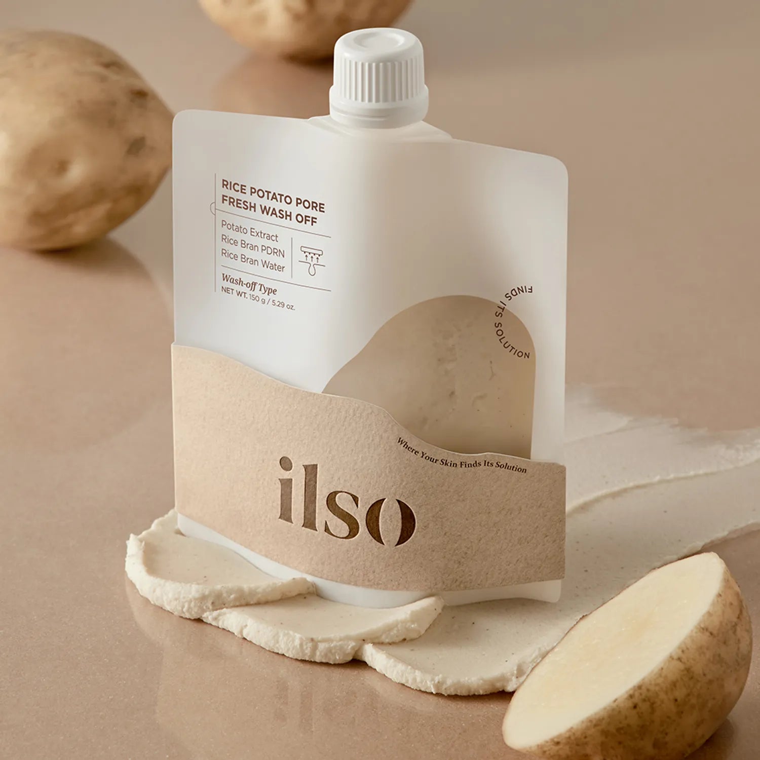 [BOOSIL GAMJA EDITION] ilso Rice Potato Pore Fresh Wash Off Mask 150g Set (+Potato Cleansing Headband)
