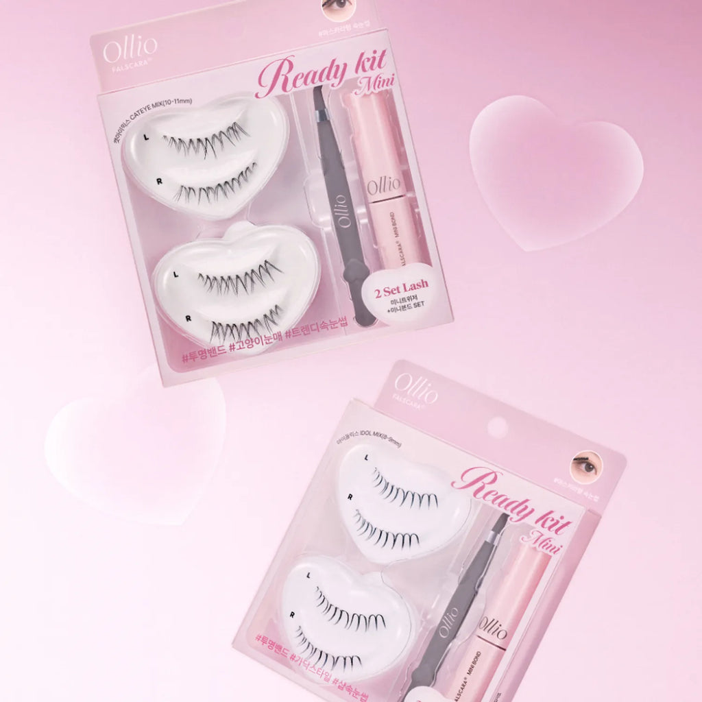 Ollio Falscara Eyelash Ready [KIT] 16pcs (+Mini Bond, Tweezer)