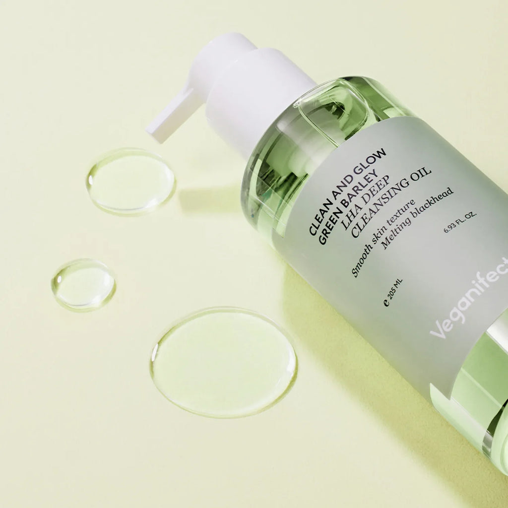 veganifect.Clean & Glow Green Barley LHA Deep Cleansing Oil 205ml Set (+Foam 30ml)