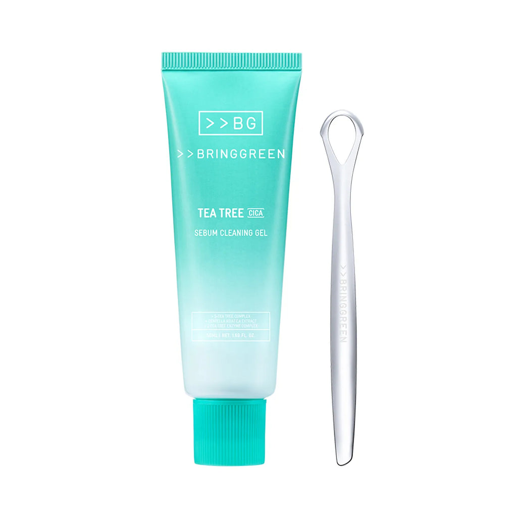 BRINGGREEN Tea Tree Cica Sebum Cleansing Gel 50ml Set (+Sebum Cleaner)