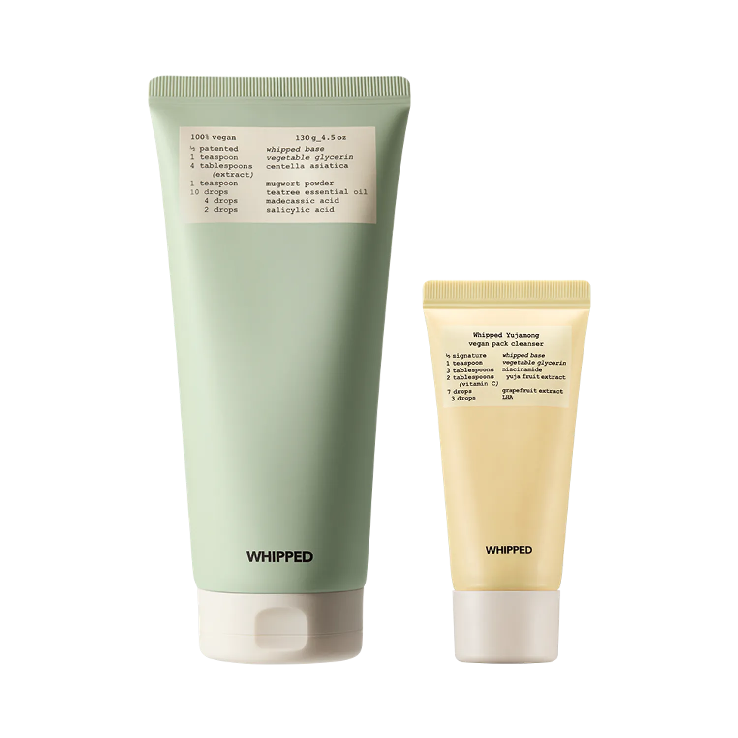 Whipped Vegan Pack Cleanser 130g Set (+Pack Cleanser 25g)
