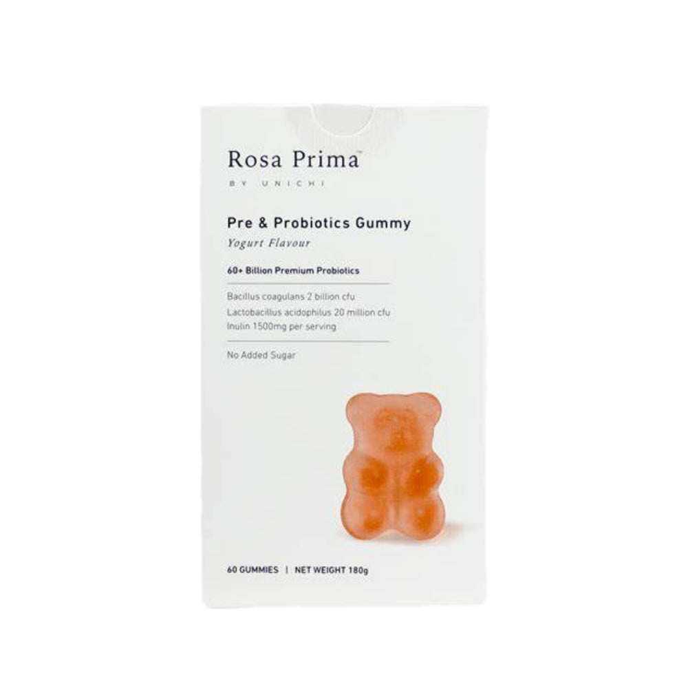 Rosa Prima’s Pre & Probiotics Gummy By UNICHI Gummies (60 Gummies) Supports Digestive Health