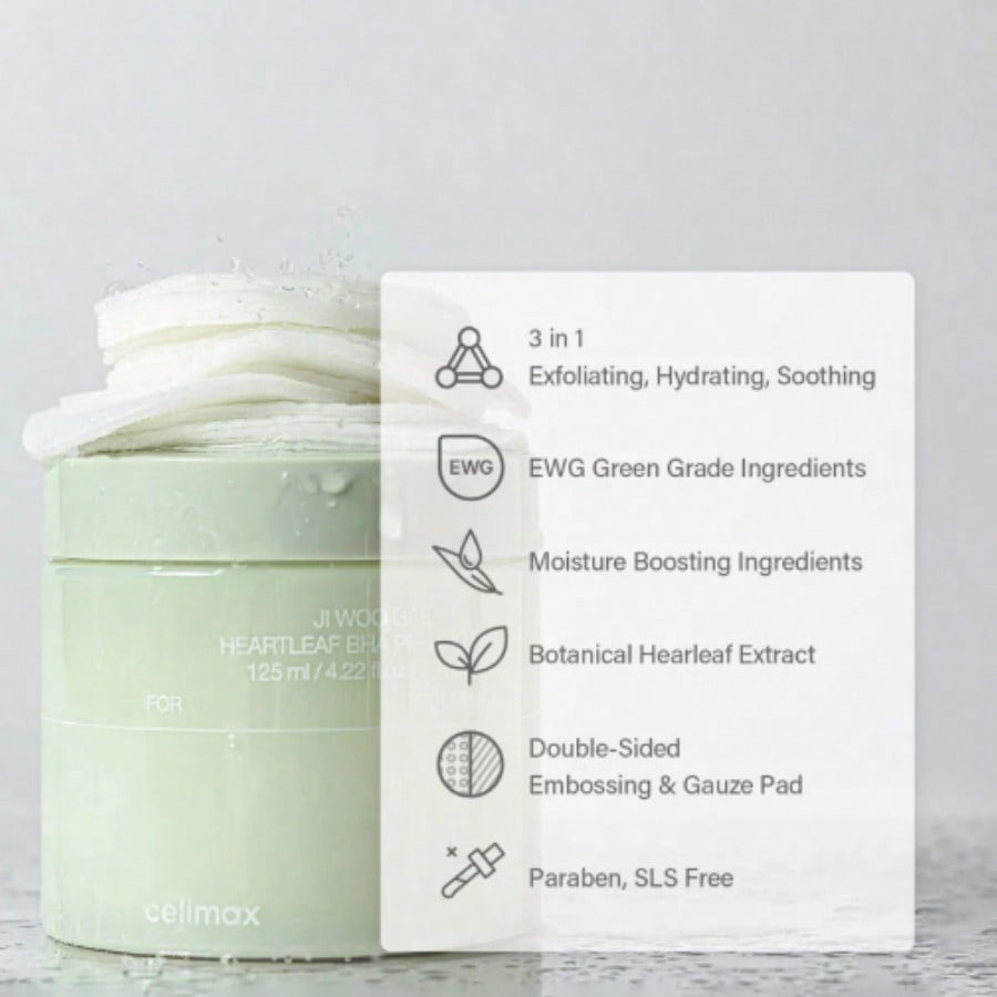 CELIMAX Heartleaf BHA Peeling Pad 125ml 60pads