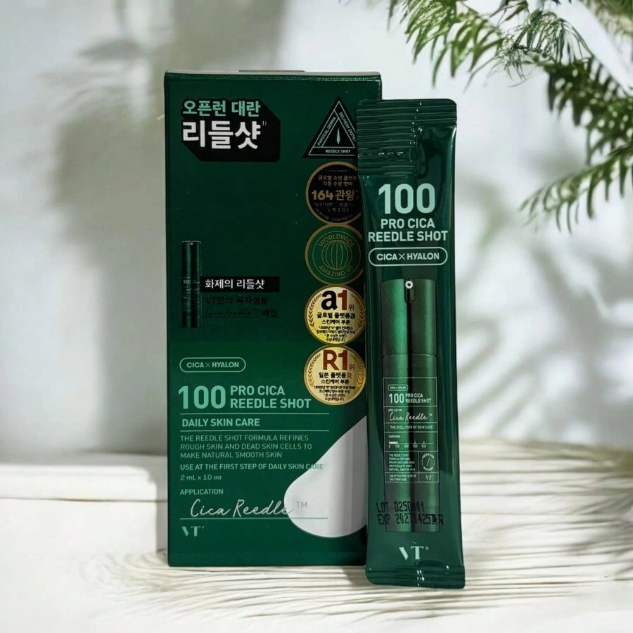 VT 100 Vita-Light 2ml*10ea Daily Face Essence With Centella, Hyaluronic Acid & Green Propolis – For All Skin Types