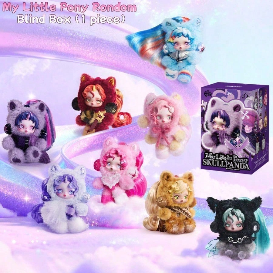Pop Mart Blind Box Vinyl Plush Doll Pendant - Skullpanda X My Little Pony Blind Box