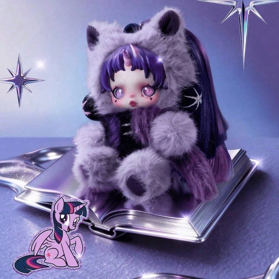 Pop Mart Blind Box Vinyl Plush Doll Pendant - Skullpanda X My Little Pony Blind Box