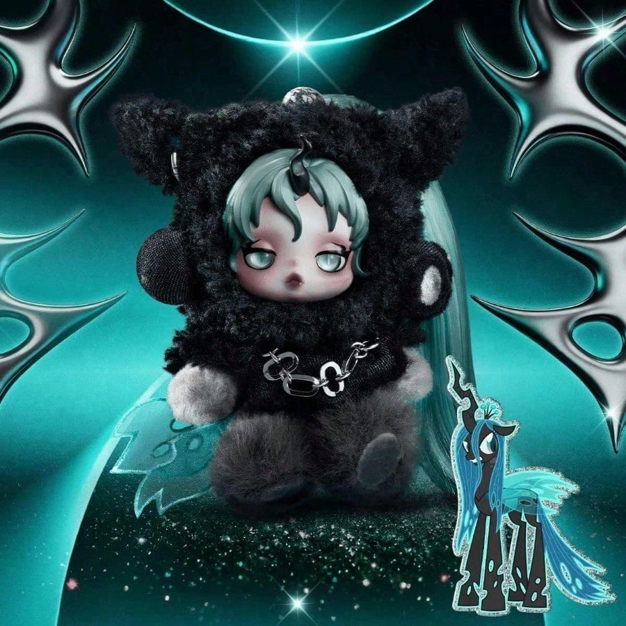 Pop Mart Blind Box Vinyl Plush Doll Pendant - Skullpanda X My Little Pony Blind Box