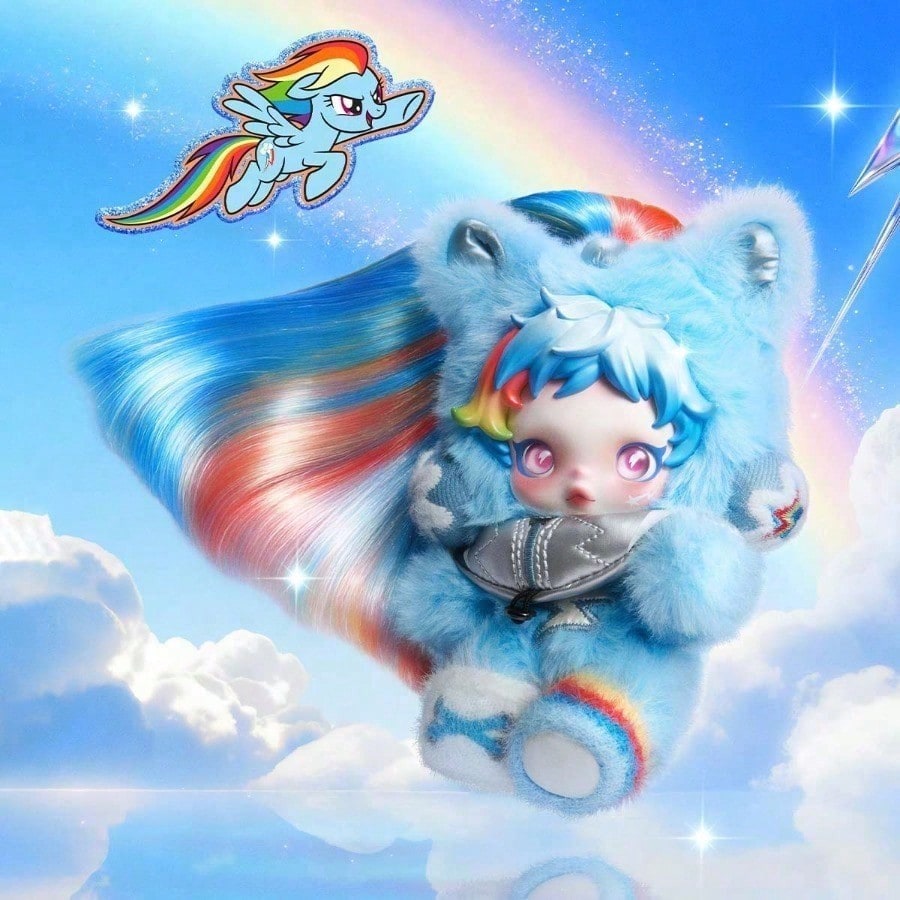 Pop Mart Blind Box Vinyl Plush Doll Pendant - Skullpanda X My Little Pony Blind Box