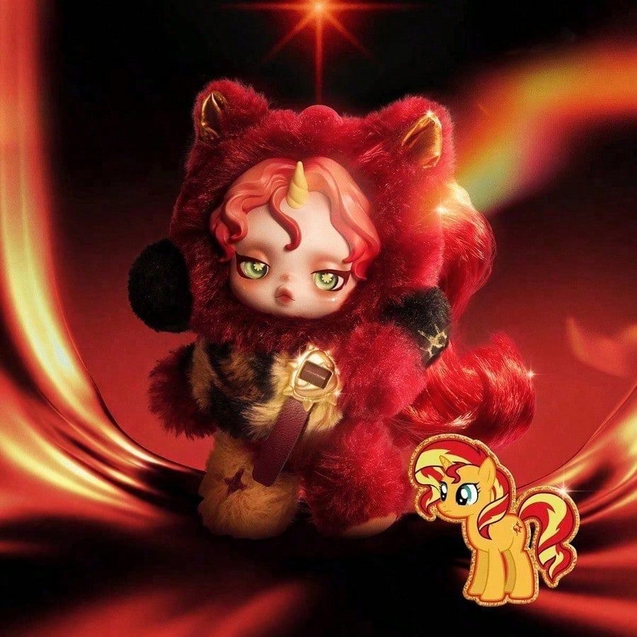 Pop Mart Blind Box Vinyl Plush Doll Pendant - Skullpanda X My Little Pony Blind Box