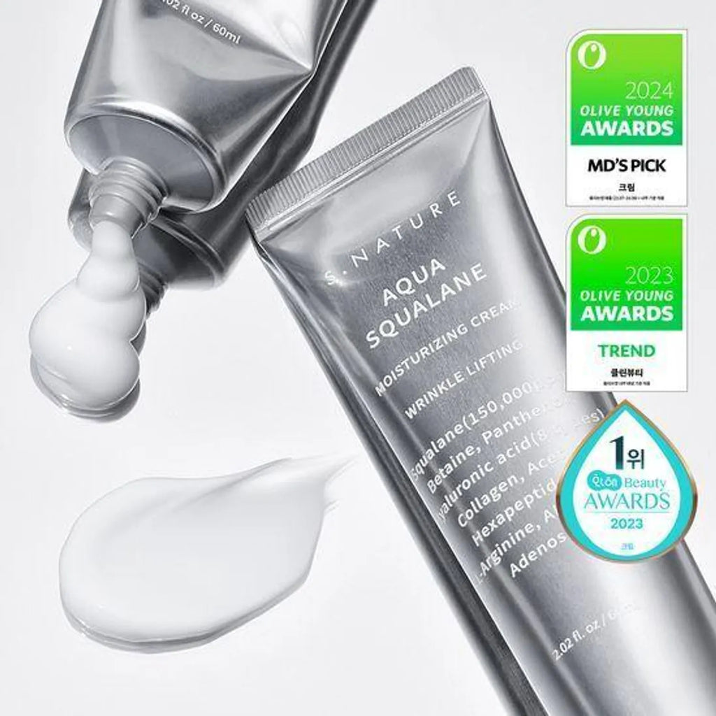 ★2025 Awards★ S.NATURE Aqua Squalane Moisturizing Cream 60ml Limited Set (+60ml+Serum 10ml)