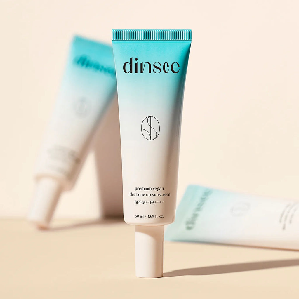 Dinsee Premium Vegan Blue Tone Up Sun Cream 50ml Set (+20ml)