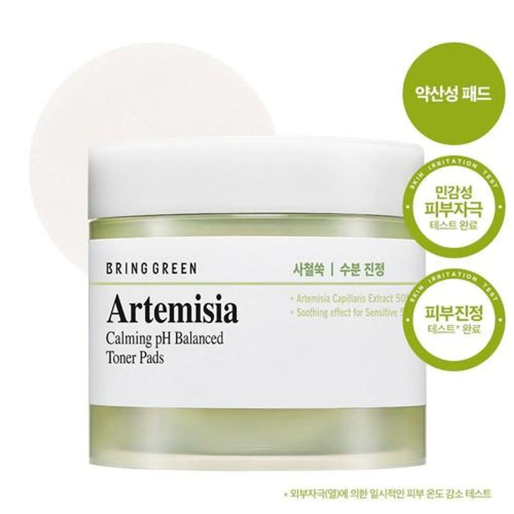 BRINGGREEN Artemisia Calming pH Balanced Toner Pads 75 Sheets