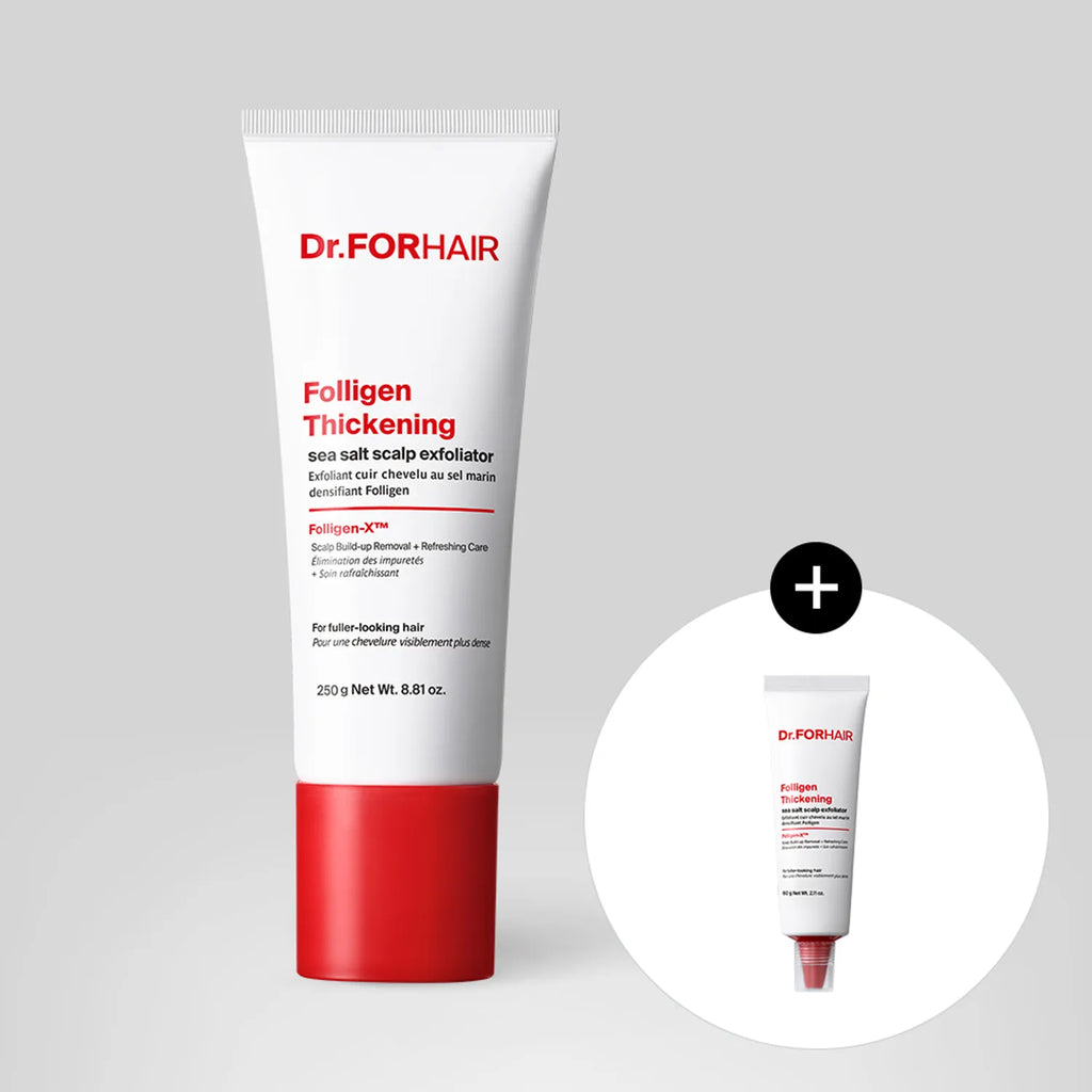 Dr.FORHAIR Folligen Thickening Sea Salt Scalp Exfoliator 250g Set (+60g)