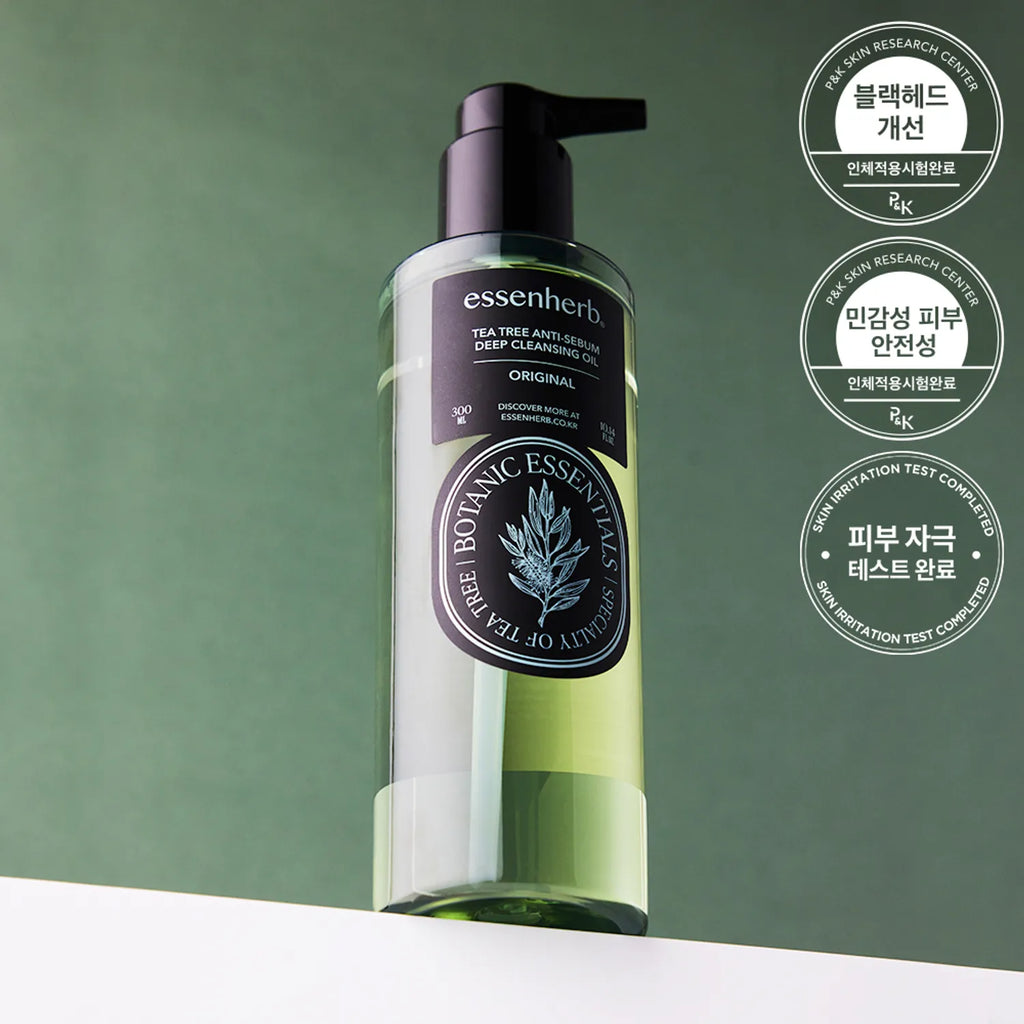 essenHERB Tea Tree Anti-Sebum Deep Cleansing Oil 300ml
