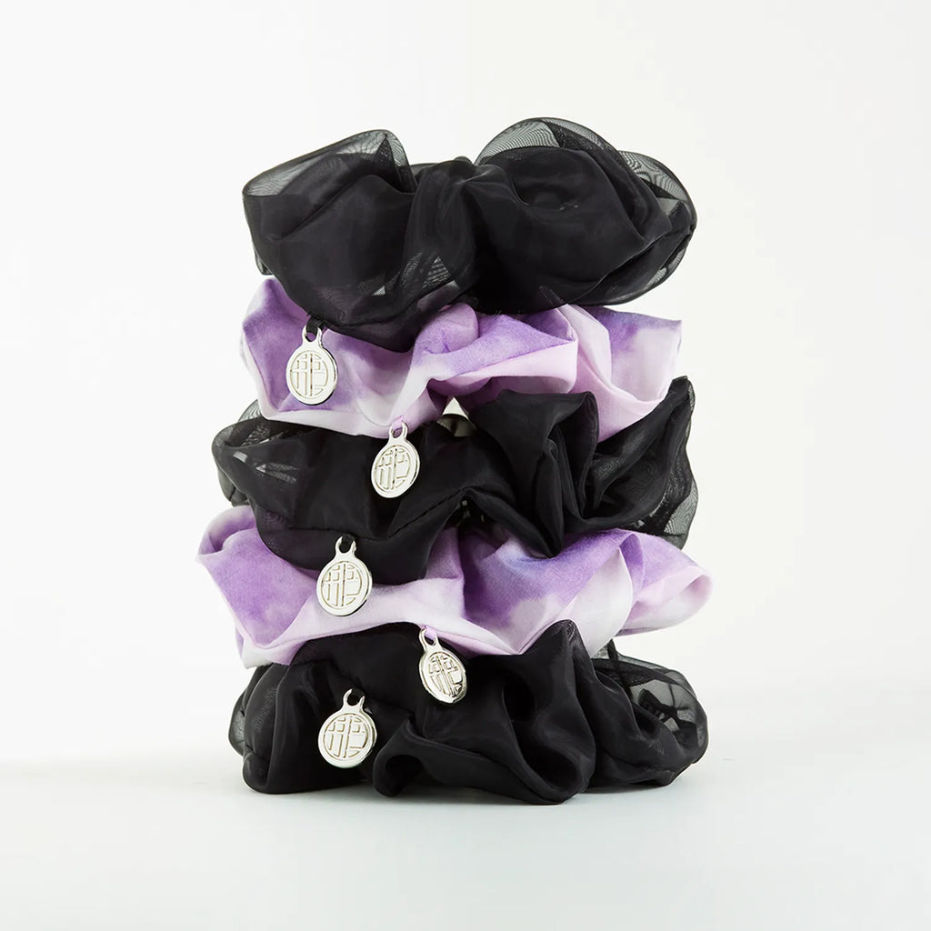 [LEESLE EDITION] Fillimilli Scrunchie (Black/Purple)