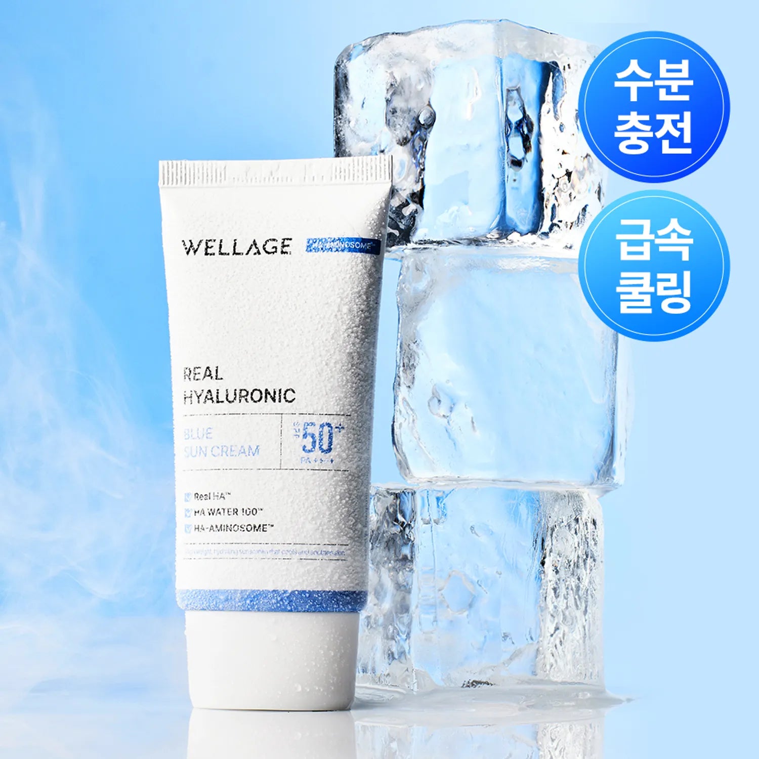 WELLAGE Real Hyaluronic Blue Sun Cream 50ml