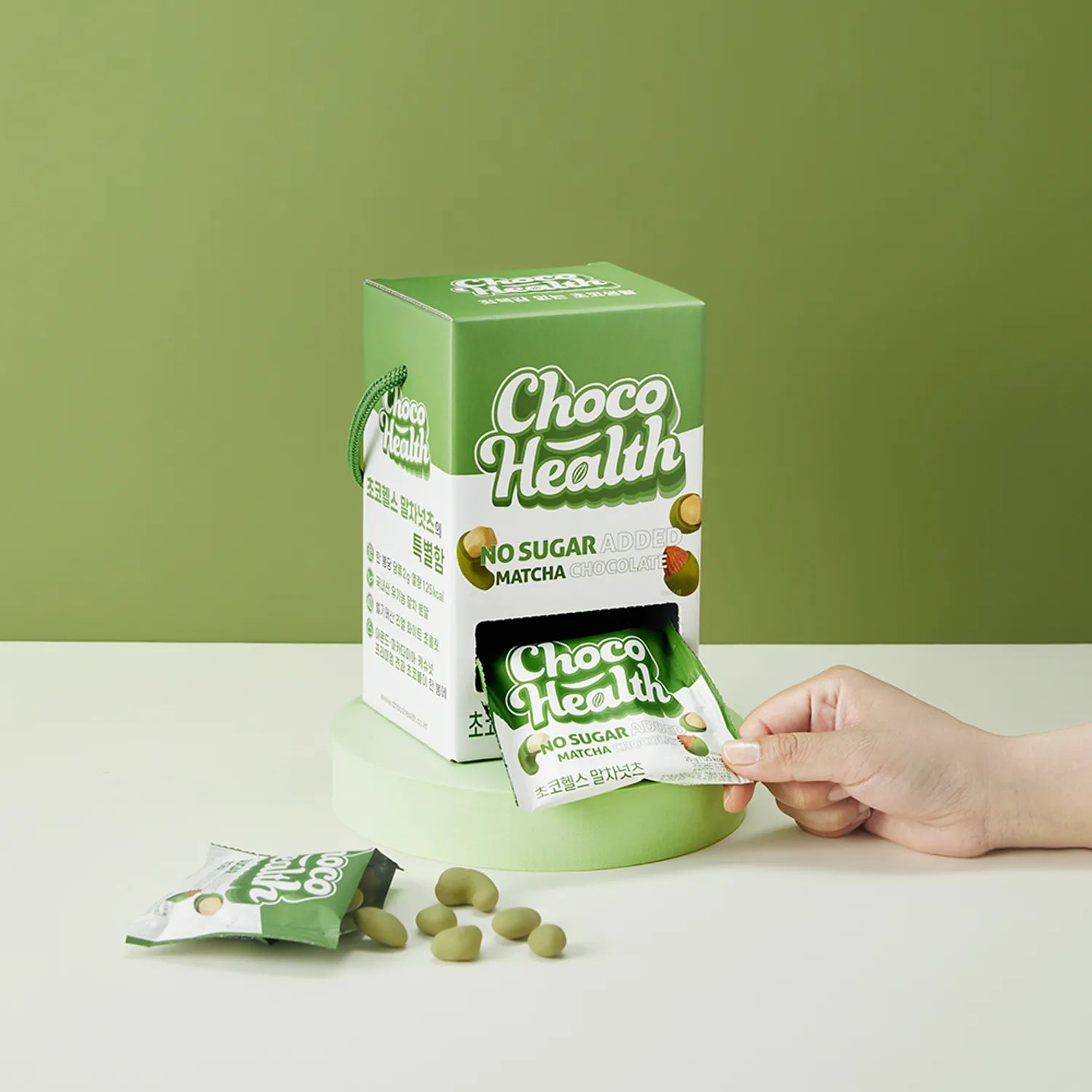 ChocoHealth Matcha Nuts Mix Nuts Chocolate Ball 25g 10 Packs