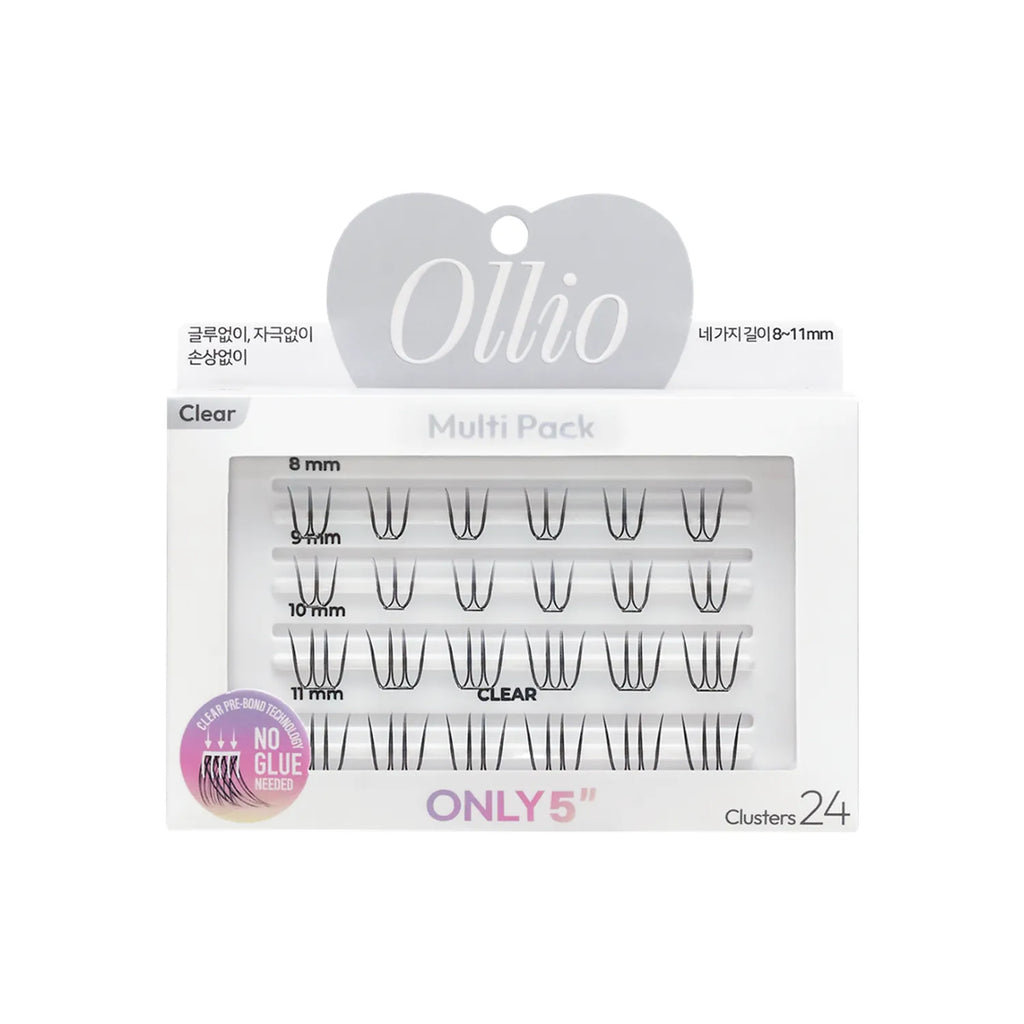 Ollio No Glue Eyelash [Multi PACK] (8/9/10/11mm) 24pcs