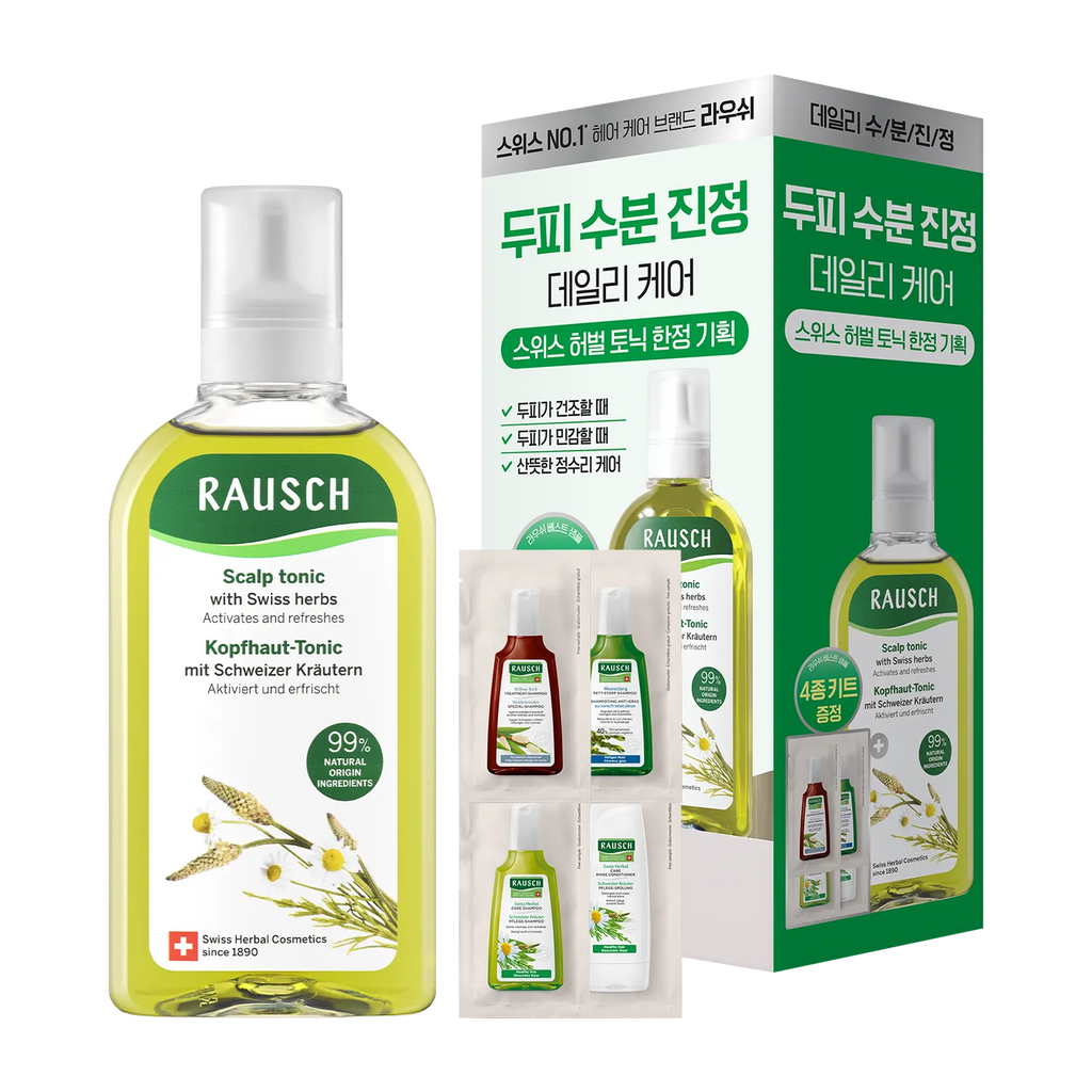 Raush Swiss Herb Scalp Tonic 200ml Limited Set (+Best Sample 4ea)