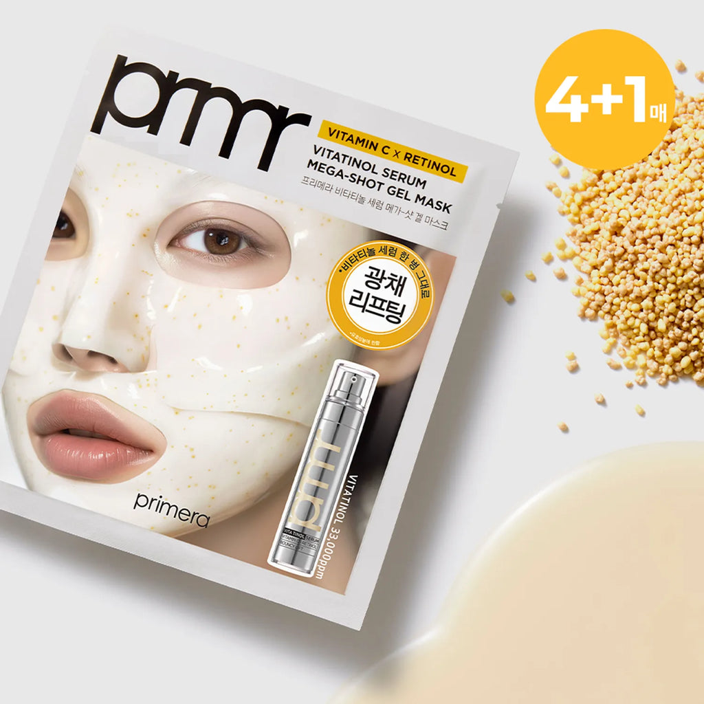 Primera Vitatinol Serum Mega-Shot Gel Mask Sheet 4+1ea Set (+Serum 1g*5ea)