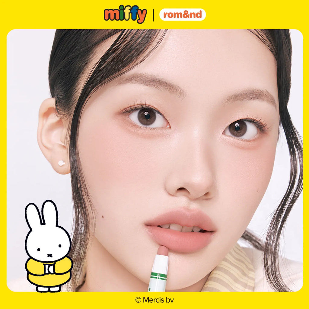 [miffy EDITION] rom&nd Lip Bluffy Crayon (4 Colors)